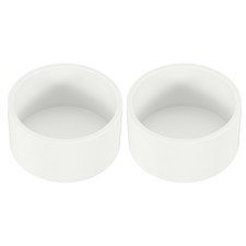 2 Pack 2-1/2" PVC Pipe End Cap Fitting for Build Furniture DIY, White