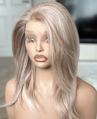 Blond Remy Haar Perücke | Front Lace | flexibler Scheitelbereich 