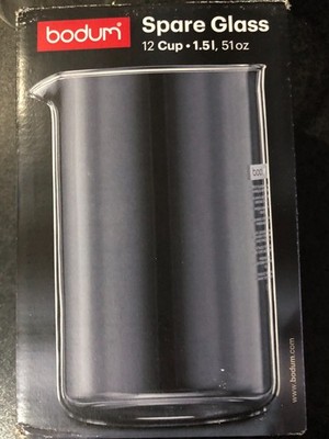 Bodum Kaffeepresse Ersatz Becherglas 12 Tassen 1,5Lt Transparent