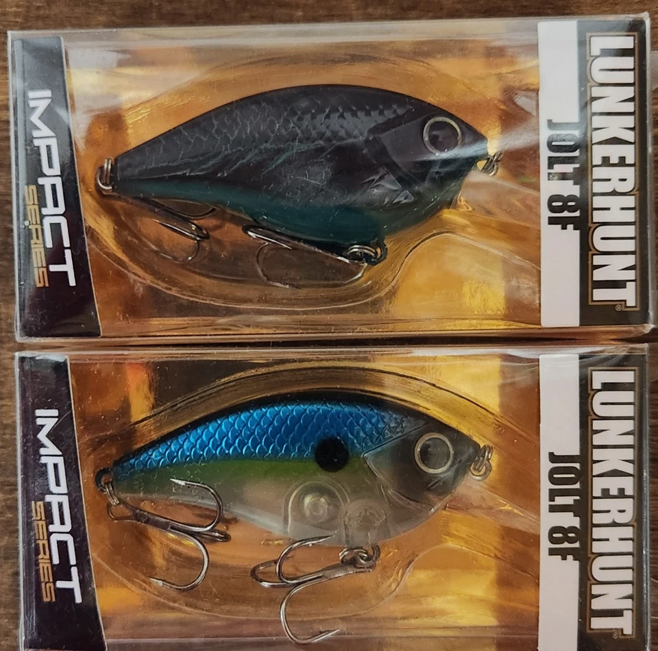 Lote Crankbait Lunkerhunt Impact Jolt 8F Blue Craw y AAAAY (Sombreado) 3/8 oz 2,25 pulgadas Foto 3 de 3