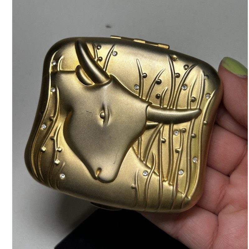 Estée Lauder Golden Taurus Compact Lucidity Pressed Powder w/ Mirror & Puff