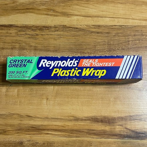 Reynolds Crystal Green Plastic Wrap Roll Over  100  + Sq Ft Vintage RARE