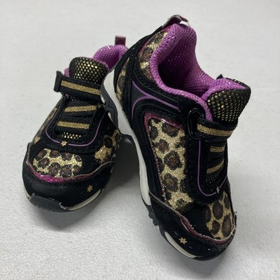 Garanimals Girls Cheetah Glitter Shoes Size 4T EUC