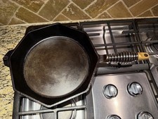 Finex No. 12 Octagon Cast Iron Skillet Black Uncoated Helper Handle Gas Finex No. 12 Octagon Cast Iron Skillet Black Uncoated Helper Handle Gas