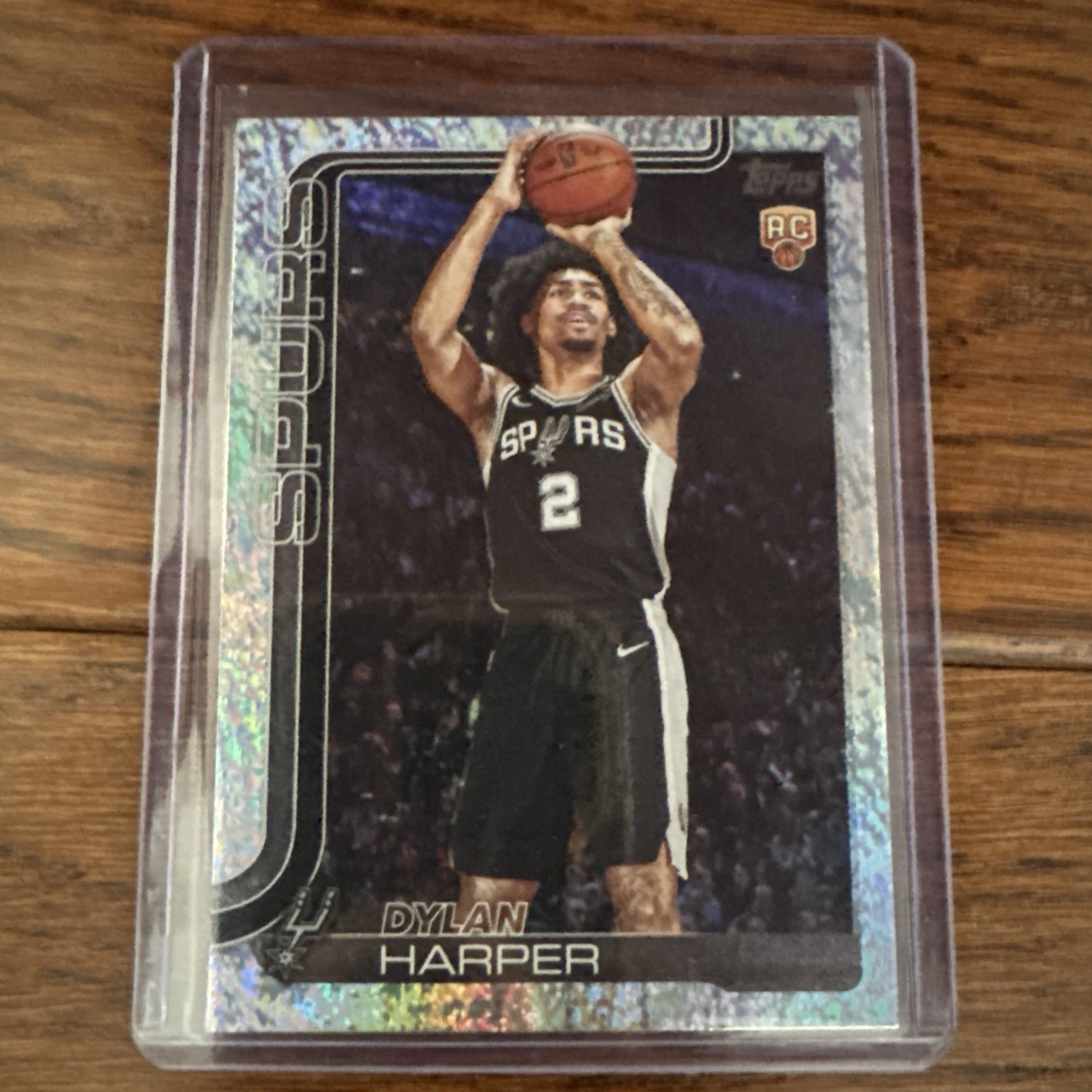 Dylan Harper 2025-26 Topps #202 Base Rookie HOLO FOIL RC SPURS