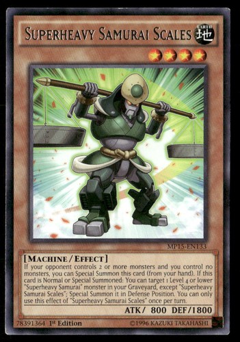 Superheavy Samurai Scales MP15-EN133 YuGiOh 2015 Mega-Tin Mega Pack card