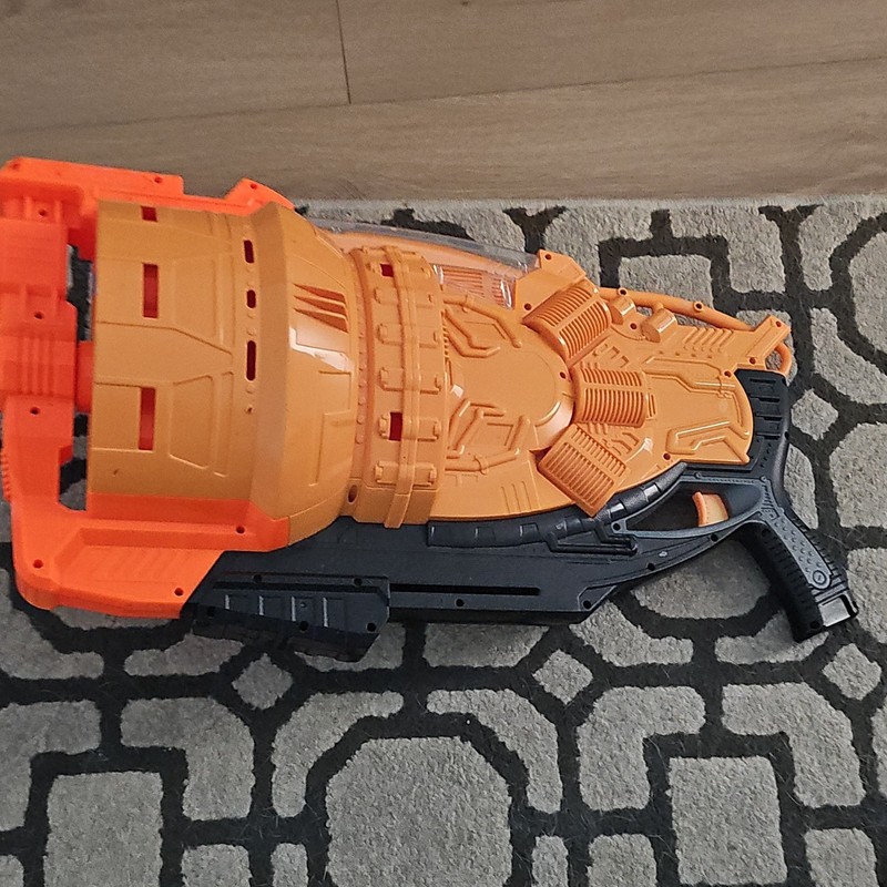 NERF Doomlands 2169 The Judge Big Gun Blaster Bazooka Tested Shoots 3 Darts