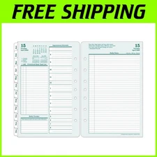 Classic Two Page Per Day Organizer 2026, Ring-Bound