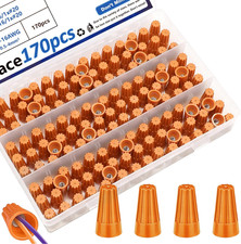 190Pcs Wire Nuts 18-16AWG Twist Wire connectors Electrical Wire Caps with Spring