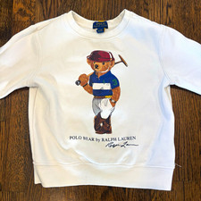 Polo Ralph Lauren Polo Bear Kids Fleece Sweatshirt Size 4 Pullover Crew
