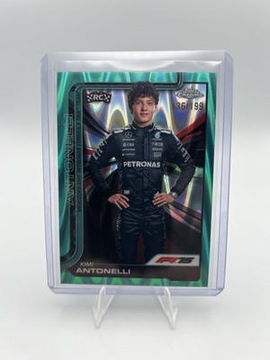 2025 topps chrome formula 1 Kimi Antonelli RC /199 Aqua Raywave Refractor