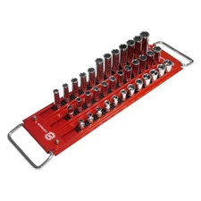 Mechanics Time Savers Lock-a-Socket 3/8" Drive 36-Slot Red 3-Row Socket Tray