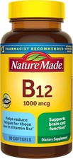 Nature Made Vitamin B12 1000 mcg, Dietary Supplement for Energy 1000 mcg, 90 Sof