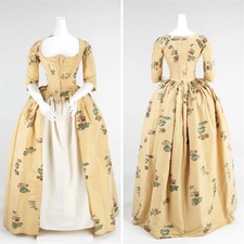 1770s Rococo Baroque Floral Dress Victorian Royal Court Queen Marie Antoinette