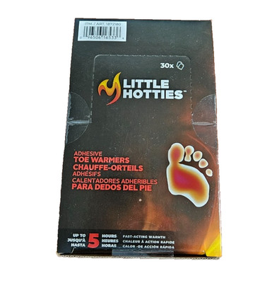 30 Pair Little Hotties Adhesive Toe Foot Warmer Pure Heat Air Activated