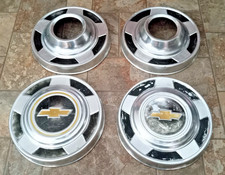 1973-1987 Chevrolet Center Dog Dish Poverty Wheel Covers 4x4 4wd Hubcap Set Oem 1973-1987 Chevrolet Center Dog Dish Poverty Wheel Covers 4x4 4wd Hubcap Set Oem