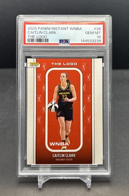 #ad 2025 PANINI INSTANT WNBA #LOGO 26 Caitlin Clark Fever The Logo 1447 PSA 10 $299.99