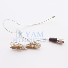 Single Hook Earset Beige YAM EM1-C4AT-A Headset Mic For Audio Technica Wireless