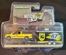 Greenlight Hitch  Tow 2015 Ford F-150 Enclosed Car Trailer Series 9. Scale 1:64