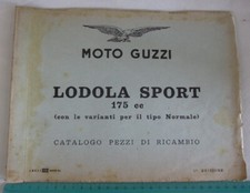 MOTO GUZZI Lodola Sport 175cc catalogo ricambi ORIGINALE. 1 EDIZIONE 1958