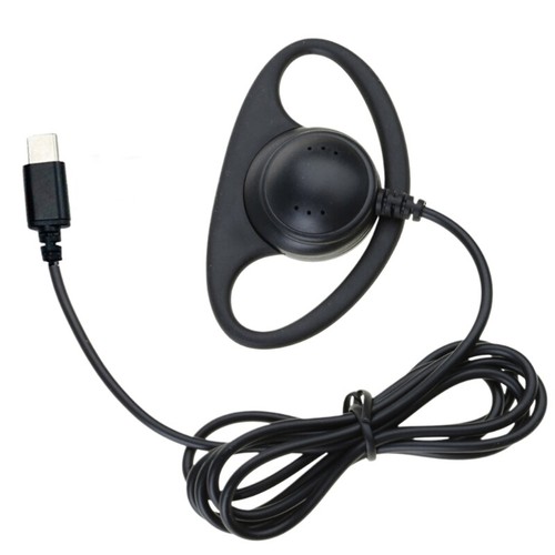 USB C/3.5mm Ear Hook Single-Side Earphones Mono Earbud Corded Headsets Headphone - Picture 2 of 21
