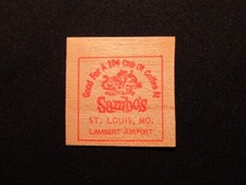 St. Louis, Missouri Wooden Nickel Token- Sambo's Wooden Square Coffee Coin AIRPT