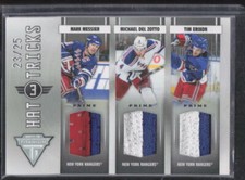 2011-12 Panini Titanium #27 Messier De Zotto Erixon Hat Tricks Jerseys /25