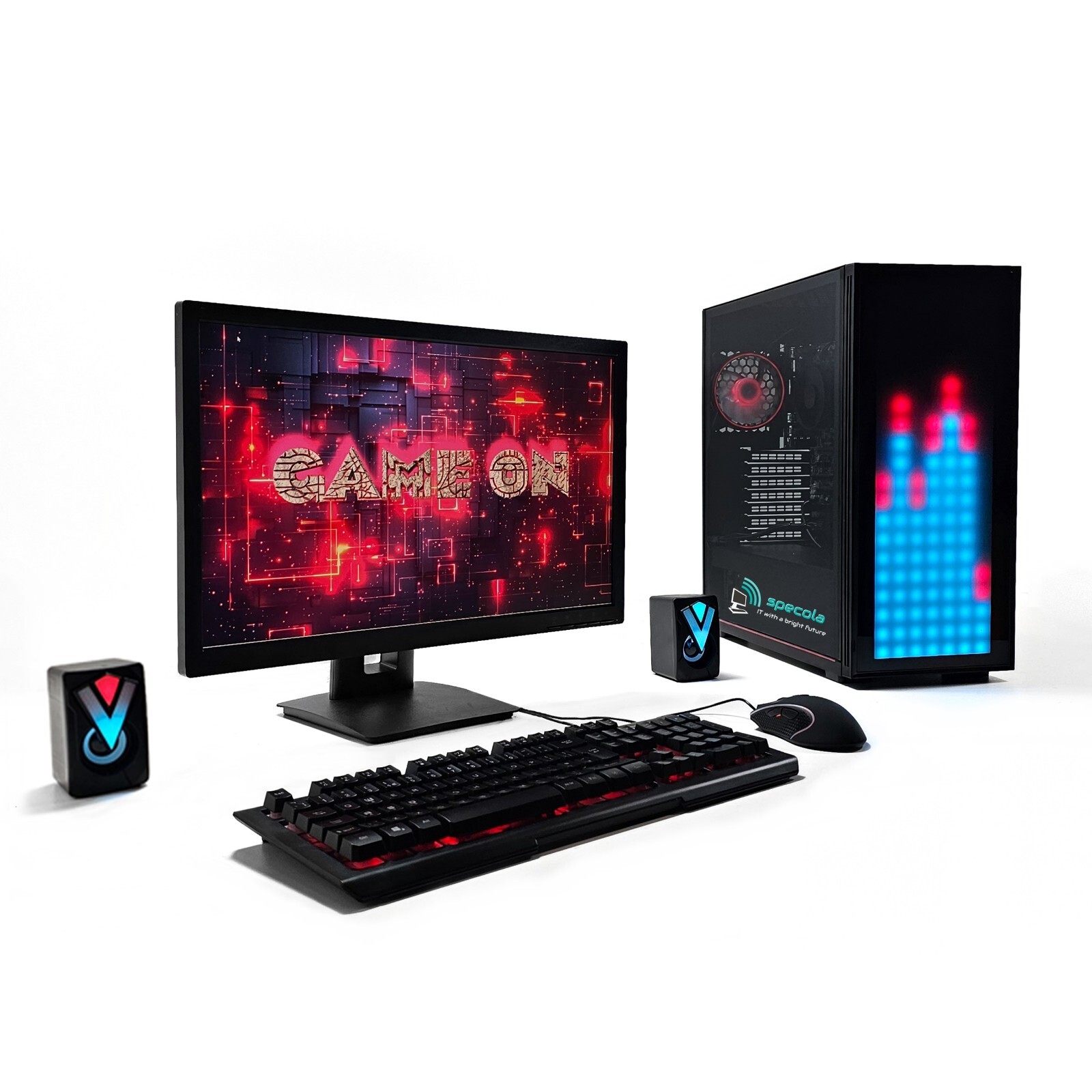 RTX 3050 Gaming Computer PC Bundle Set 24"" I7-6700 512 GB SSD+2 TB HDD 16GB DDR4