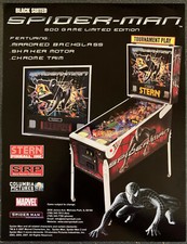 SPIDER-MAN Pinball (BLACK SUITED) - Original Stern Pinball Flyer - Rare - Boxed