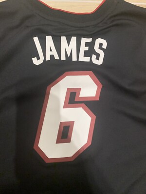 NBA adidas MIAMI HEAT レブロンジェームズ　ユニフォーム NBA LEBRON JAMES MIAMI HEAT #6 ADIDAS BLACK MEN'S JERSEY | eBay