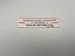 Jukebox Title Strip Cowsills Prophecy Of Daniel & Jon The Divine Gotta Get Away