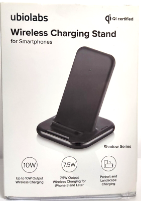 Ubio Labs Shadow 10W Wireless Charging Stand Black OPEN BOX