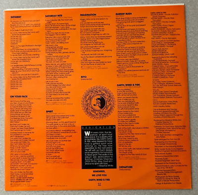 Earth, Wind & Fire Spirit LP 1976 PC 34241 1st Press Maurice White