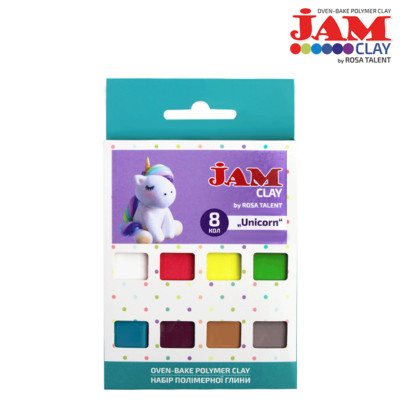Rosa Talent Unicorn - Polymer Clay Set. 8*0.04 lb. Jam Clay.