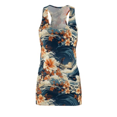 Women's Racerback Dress All Over Print Hawaiian Tropical Surf Beach Floral  Aloha | eBay