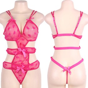 Women's Sexy-Lingerie Lace Babydoll w/ Cuffs Sleepwear Underwear Dress Nightwear