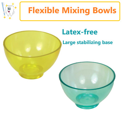 Dental Lab Flexible Rubber Impression Mixing Alginate Bowl - All Sizes / Colors 