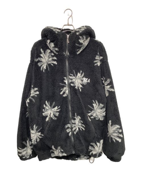 Wind And Sea WDS Palm Tree Pattern Fleece Hoodie Dark Gray | eBay 
