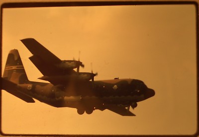 1 x  original Farb Dia, Slide. Jet US Air Force,  aircraft C 130 41691 Ramstein