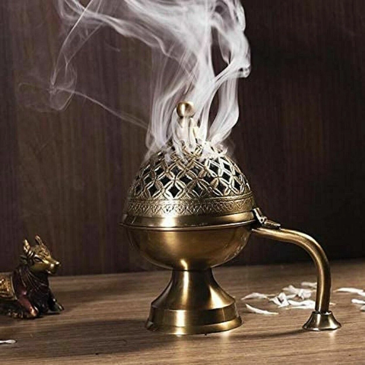 Indien Traditional Antique Brass Incense Burner For Decorative & Gift Items