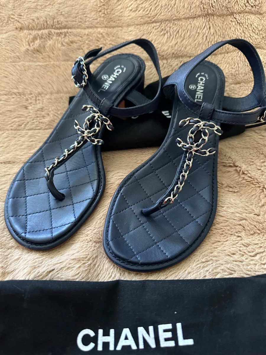 Chanel chain link best sale sandals