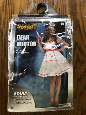 Spirit Halloween Dear Doctor Costume Adult Med/Large 8-12