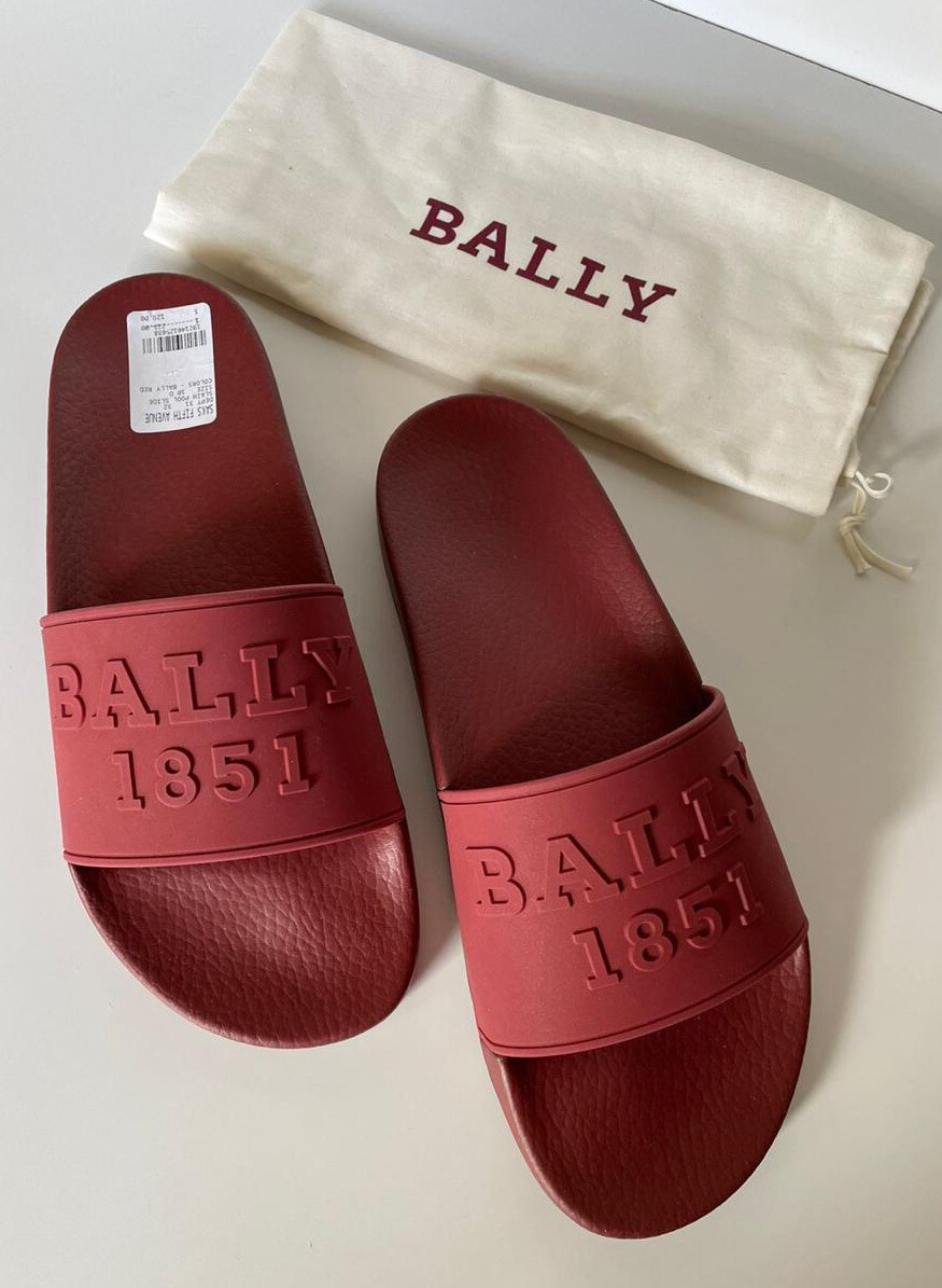 Bally Men's Slide Rubber Red Sandals 9 US NIB $185 | eBay