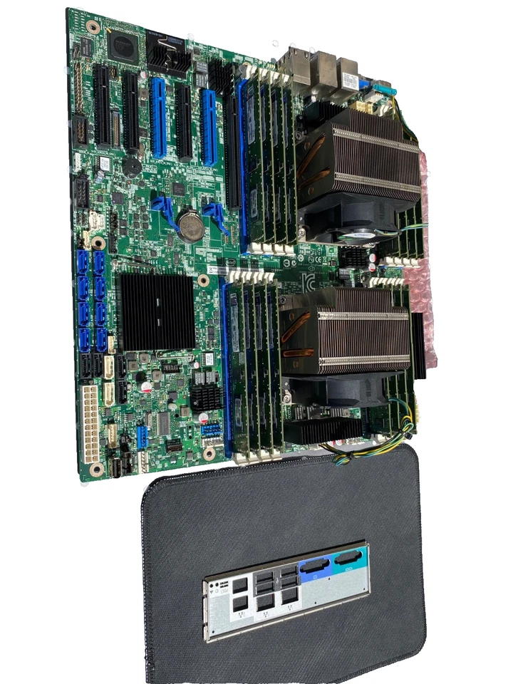 Intel Server Main-Board S2600CP(inkl. CPU‘s/RAM) + I/O Shield + 6x SATA Stack - Bild 4 von 4
