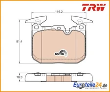 Brake pad set, disc brake Cotec TRW GDB1943 for BMW 1 Series