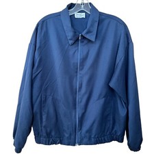 Vintage Sarah Bryson Golf Jacket Womens Large Blue Full Zip Active Athleisure