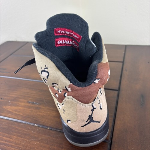 Supreme x Air Jordan 5 Retro Desert Camo 2015 - Size 10.5 - 824371 201 - Picture 16 of 24