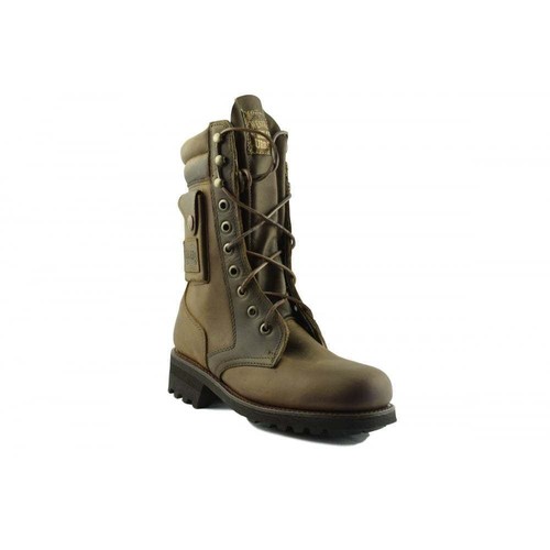 Loblan 2024 Marrón Biker Botas de combate militar con cordones bolsillo  lateral de arranque hecho a mano | eBay