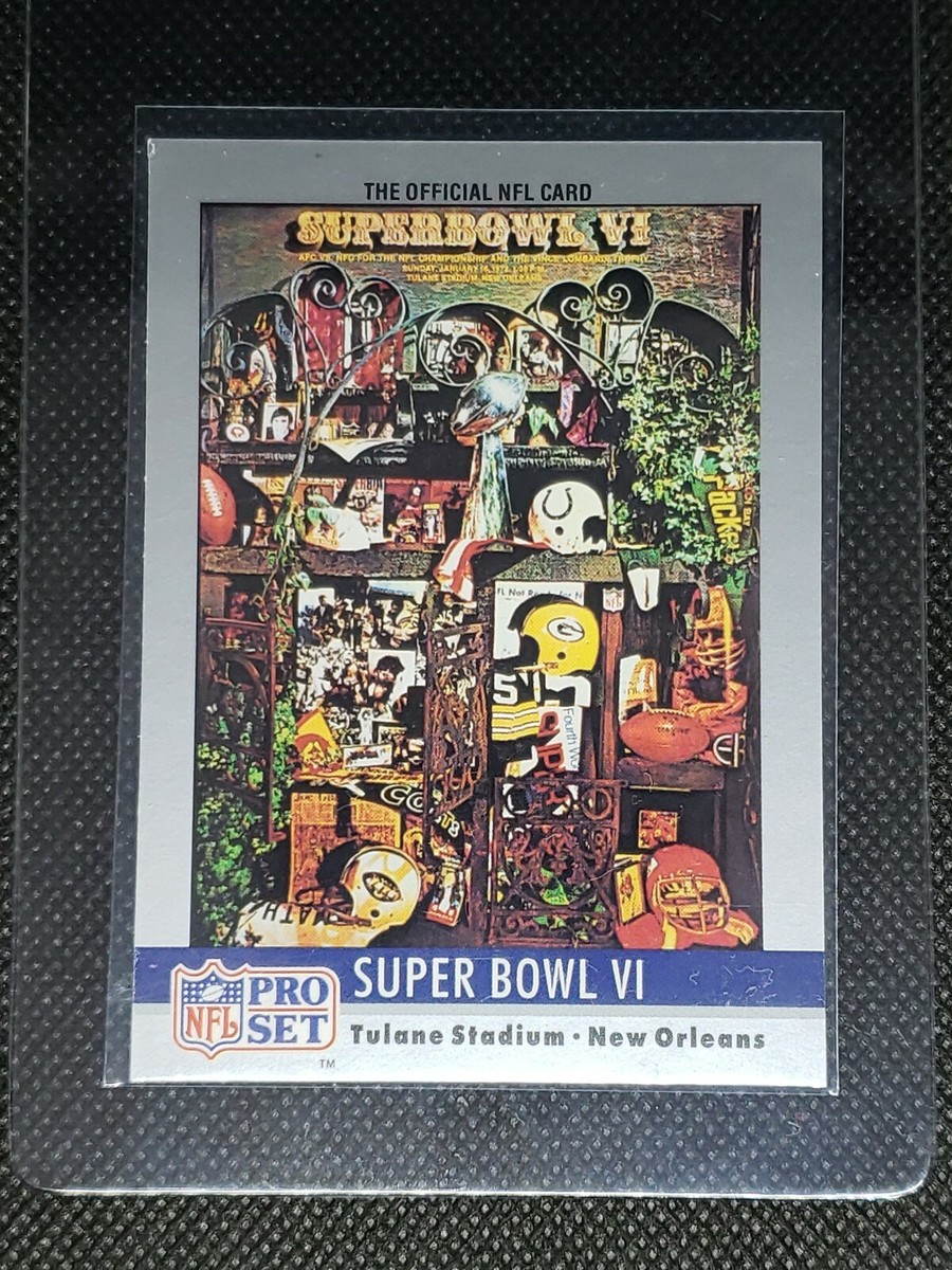 1990 NFL Pro Set SUPER BOWL VI #6 Dallas Cowboys/ Miami Dolphins