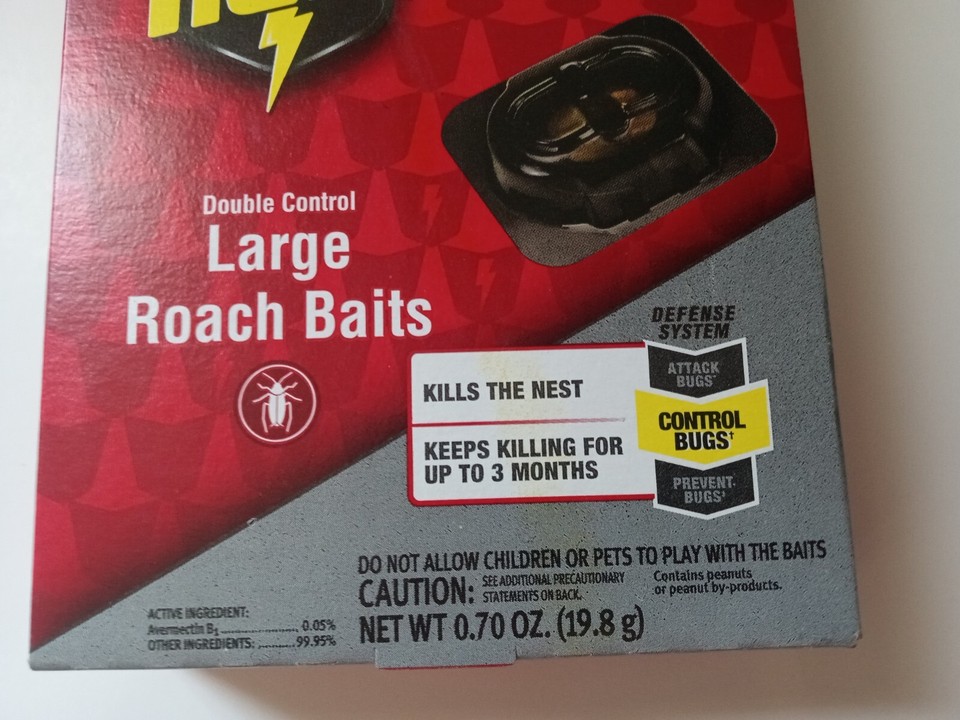 Raid double control large roach baits 8 ct ships free ebay
